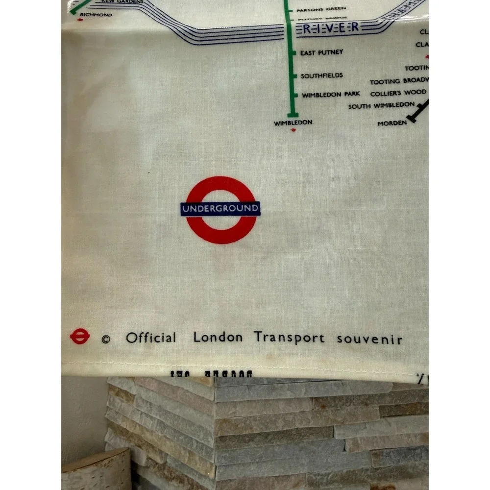 Vintage London Underground Souvenir Unisex Cotton PVC Apron Retro Home Cook